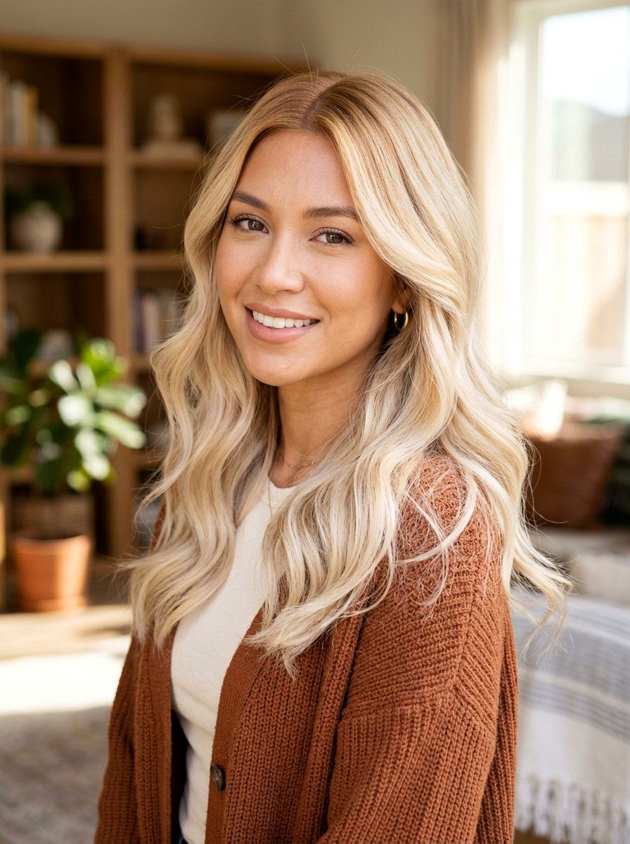 Vanilla Blonde With Warm Root Melt - 20 vanilla blonde with shadow root - 20 vanilla blonde with shadow root