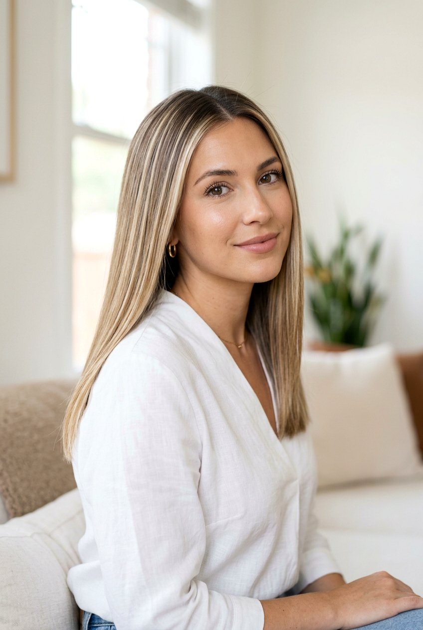 Vanilla Chai Blonde Highlights with Dark Roots - 20 vanilla chai blonde hair - 20 vanilla chai blonde hair