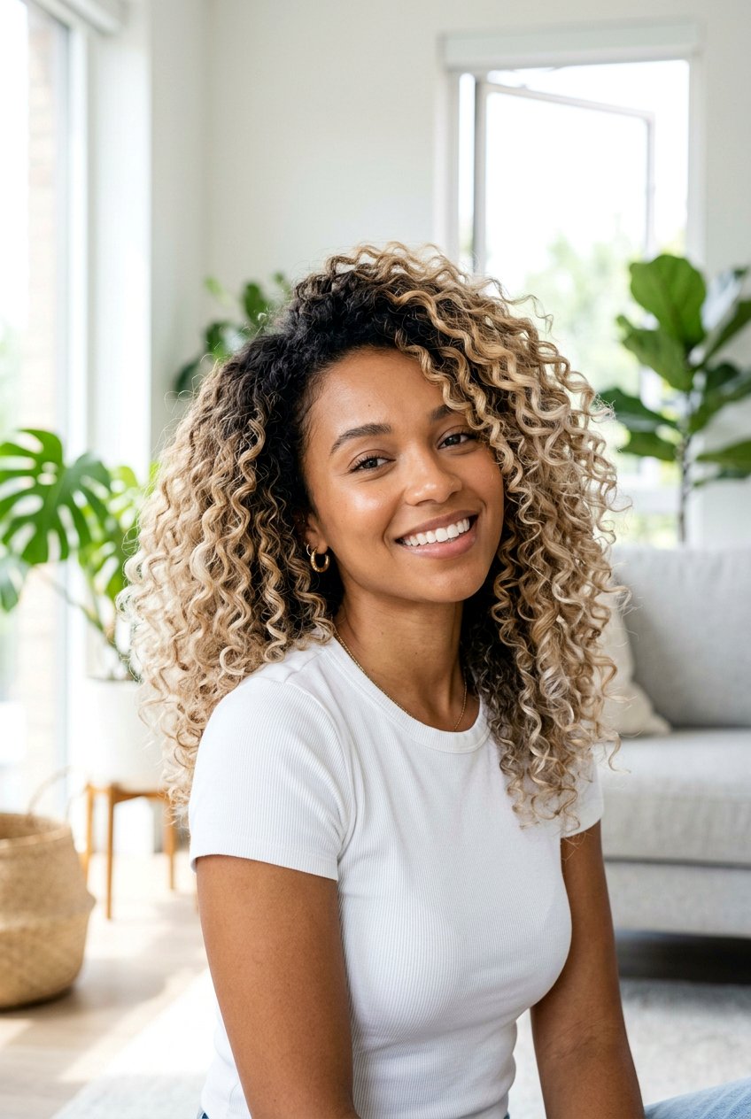Vanilla Chai Blonde on Curly Hair - 20 vanilla chai blonde hair - 20 vanilla chai blonde hair