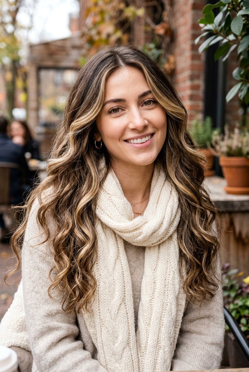 Vanilla Chai Brunette Balayage - 20 modern brunette balayage ideas