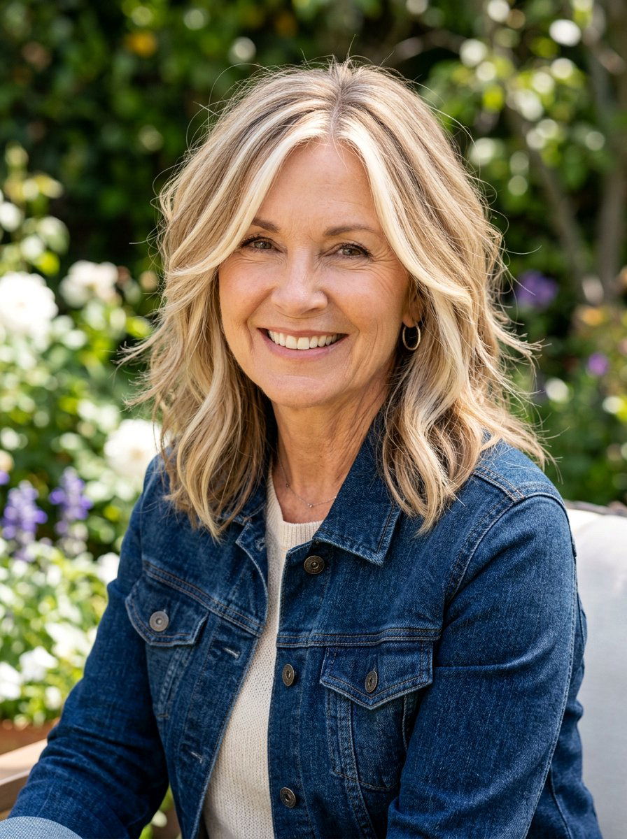 Vanilla Money Piece - 20 youthful hair color for older women - 20 youthful hair color for older women