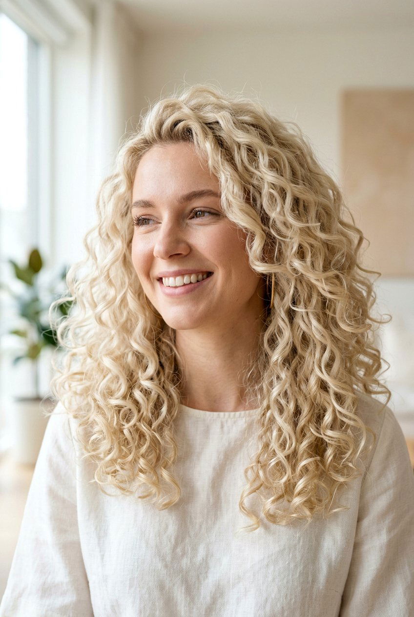 Vanilla White Blonde Curls - 20 white blonde hair color - 20 white blonde hair color