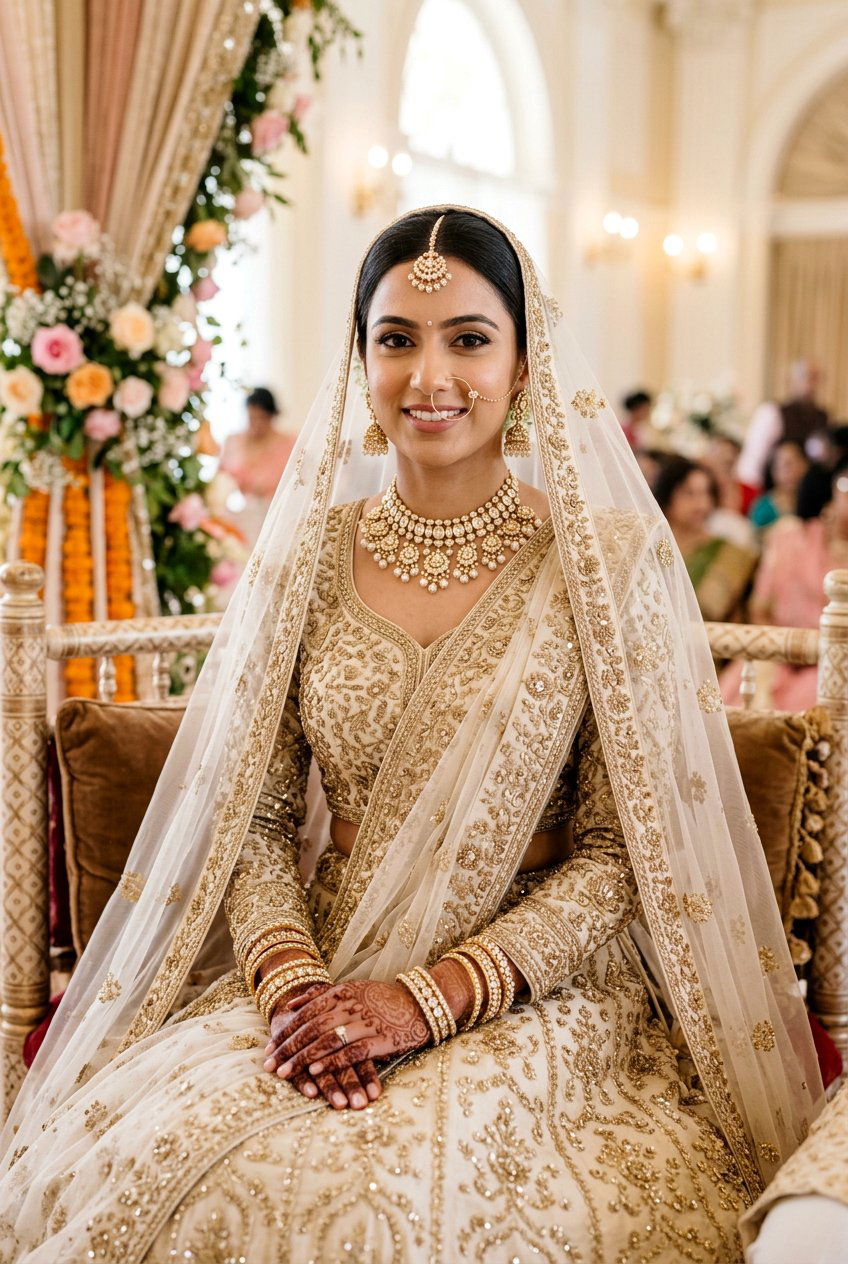 20 Beautiful Bridal Hairstyles with Dupatta Inspiration