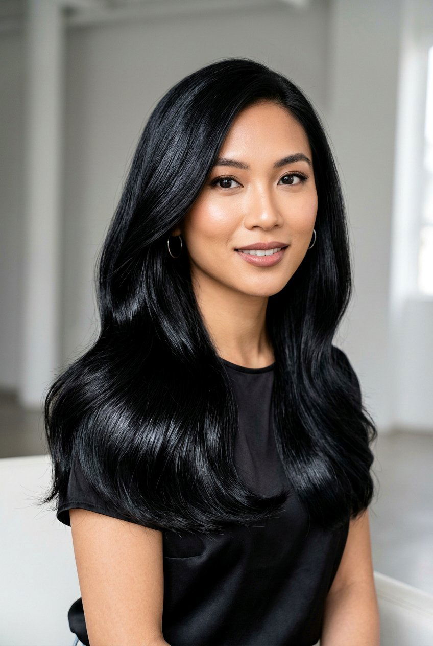 Velvet Black Hair - 20 fall hair color ideas - 20 fall hair color ideas