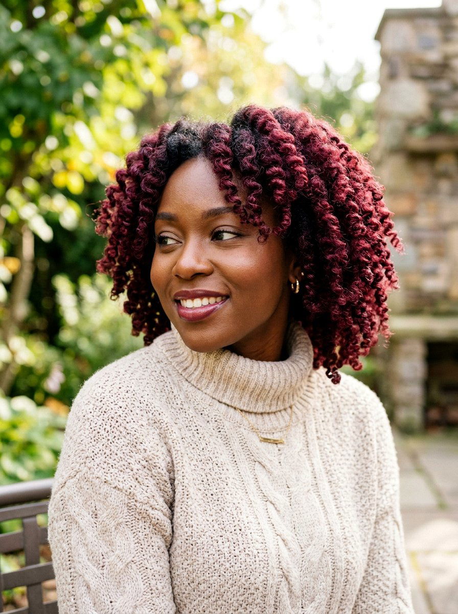 Velvet Burgundy Curls On Natural Hair - 20 velvet burgundy hair color - 20 velvet burgundy hair color