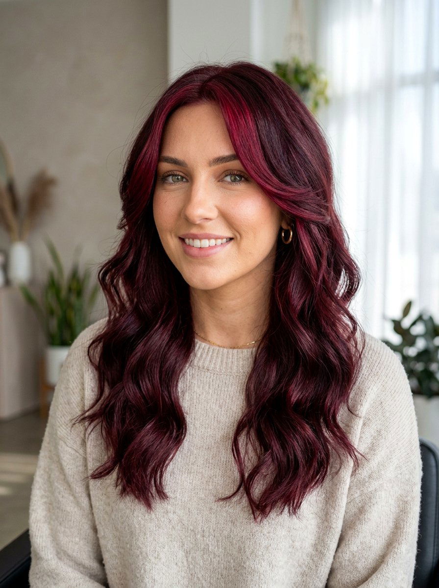 Velvet Burgundy Hair Color With Face Framing Layers - 20 velvet burgundy hair color - 20 velvet burgundy hair color