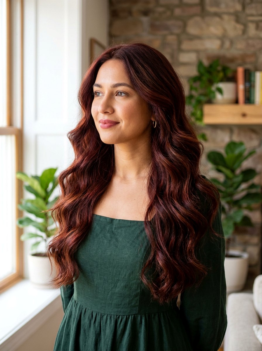 Velvet Red Brown Hair - 20 trending hair color ideas for brunettes - 20 trending hair color ideas for brunettes