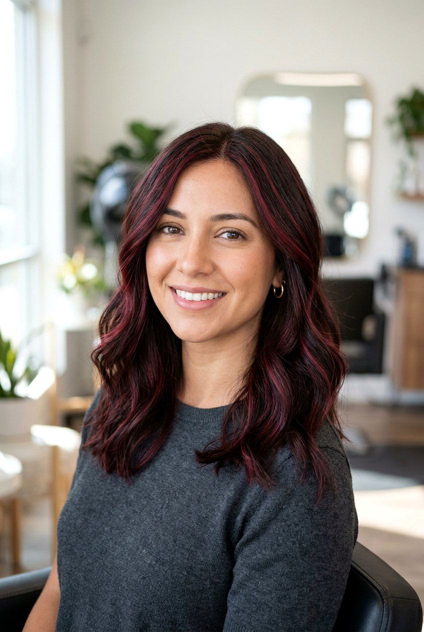 Velvet Red Highlights - 20 velvet red hair color - 20 velvet red hair color