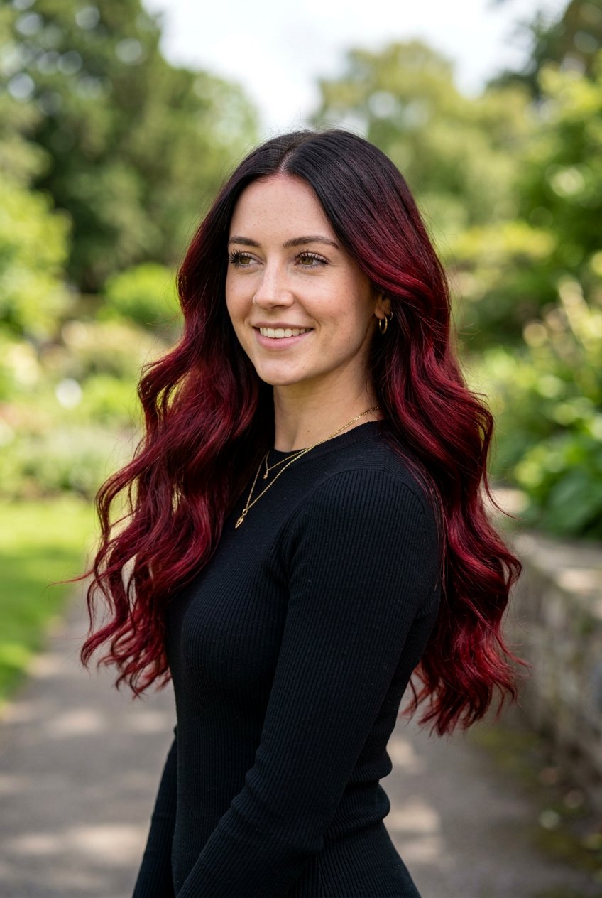 Velvet Red Ombre Hair - 20 velvet red hair color - 20 velvet red hair color