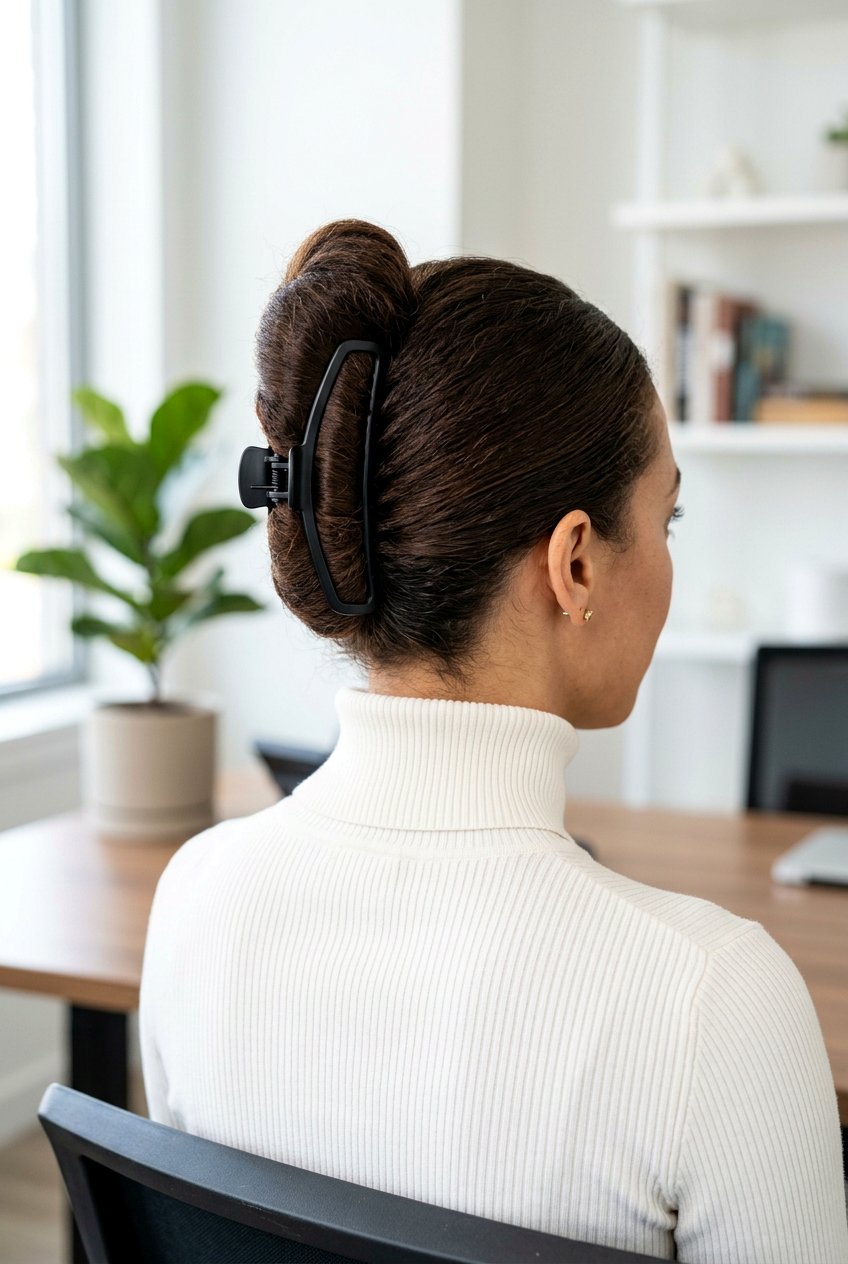 Vertical Claw Clip Bun - 20 claw clip bun for thick hair - 20 claw clip bun for thick hair