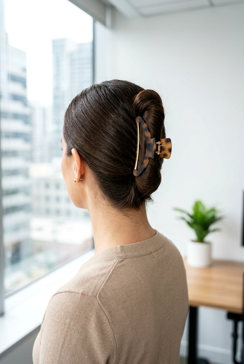 Vertical Clip Updo For Humidity - 20 work hairstyle for humid weather - 20 work hairstyle for humid weather