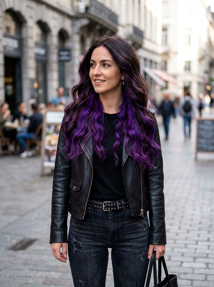 20 Stunning Purple Peekaboo Hair Color Ideas to Try Now