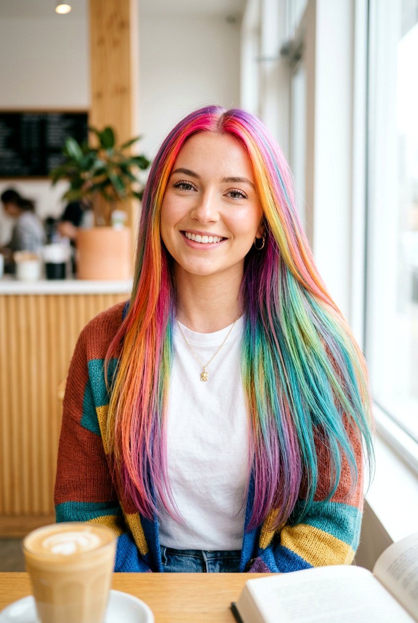 Vibrant Rainbow Unicorn Hair Color - 20 unicorn hair color ideas - 20 unicorn hair color ideas