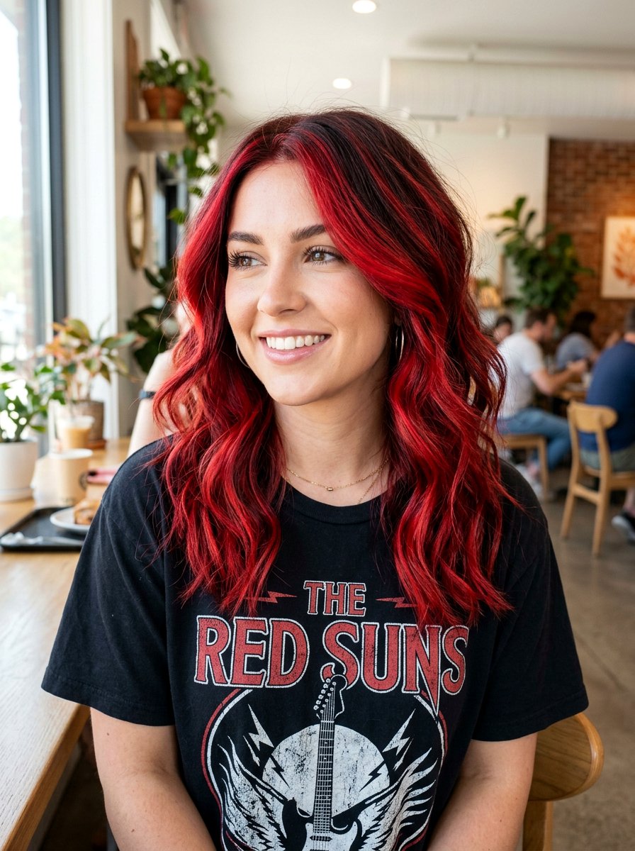 Vibrant Red Balayage Shoulder Length Hair - 20 red balayage for shoulder length hair - 20 red balayage for shoulder length hair