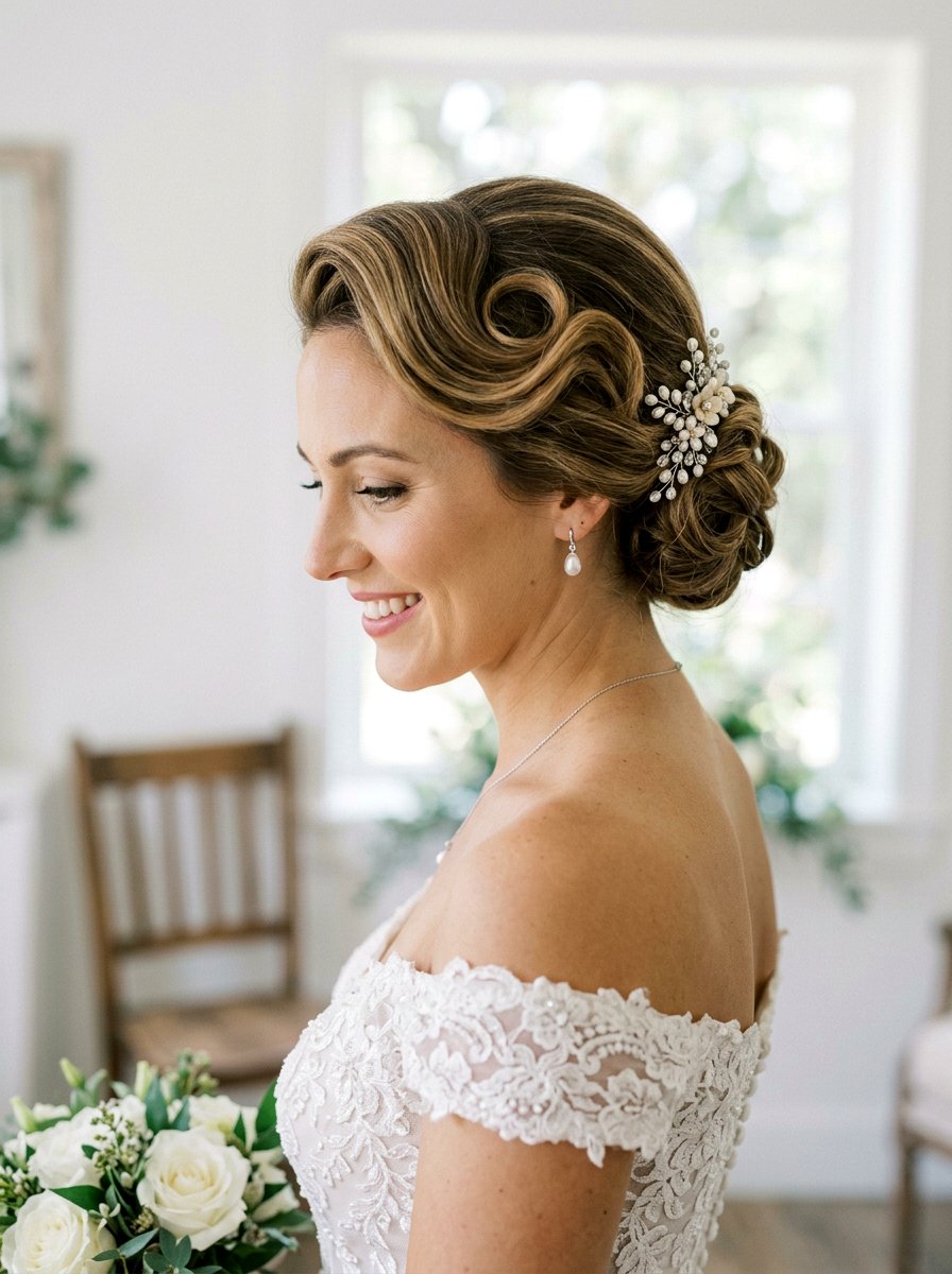 Victory Rolls Bridal Updo - 20 vintage victory rolls hairstyle - 20 vintage victory rolls hairstyle