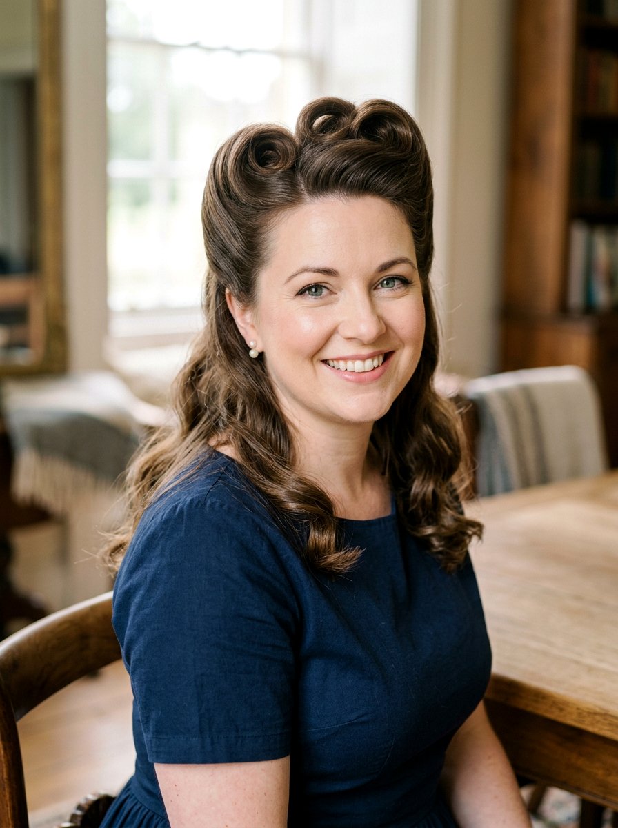 Victory Rolls For Round Face Shape - 20 vintage victory rolls hairstyle - 20 vintage victory rolls hairstyle