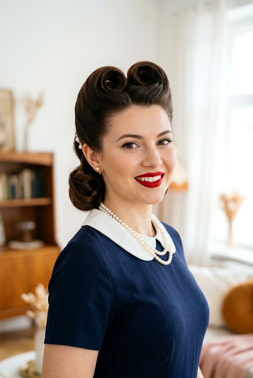 Victory Rolls Retro Hair - 20 retro hairstyles for women - 20 retro hairstyles for women