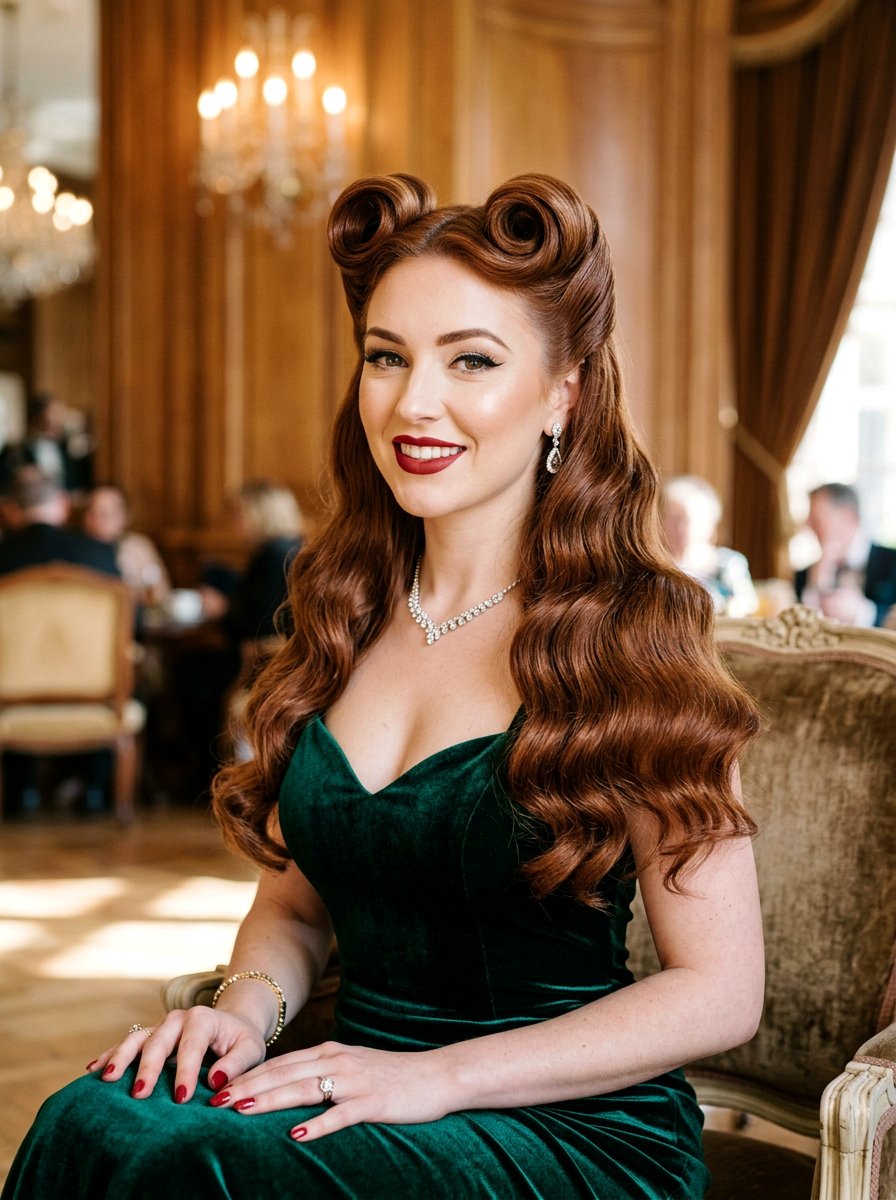 Victory Rolls With Deep Waves - 20 victory rolls for long hair - 20 victory rolls for long hair