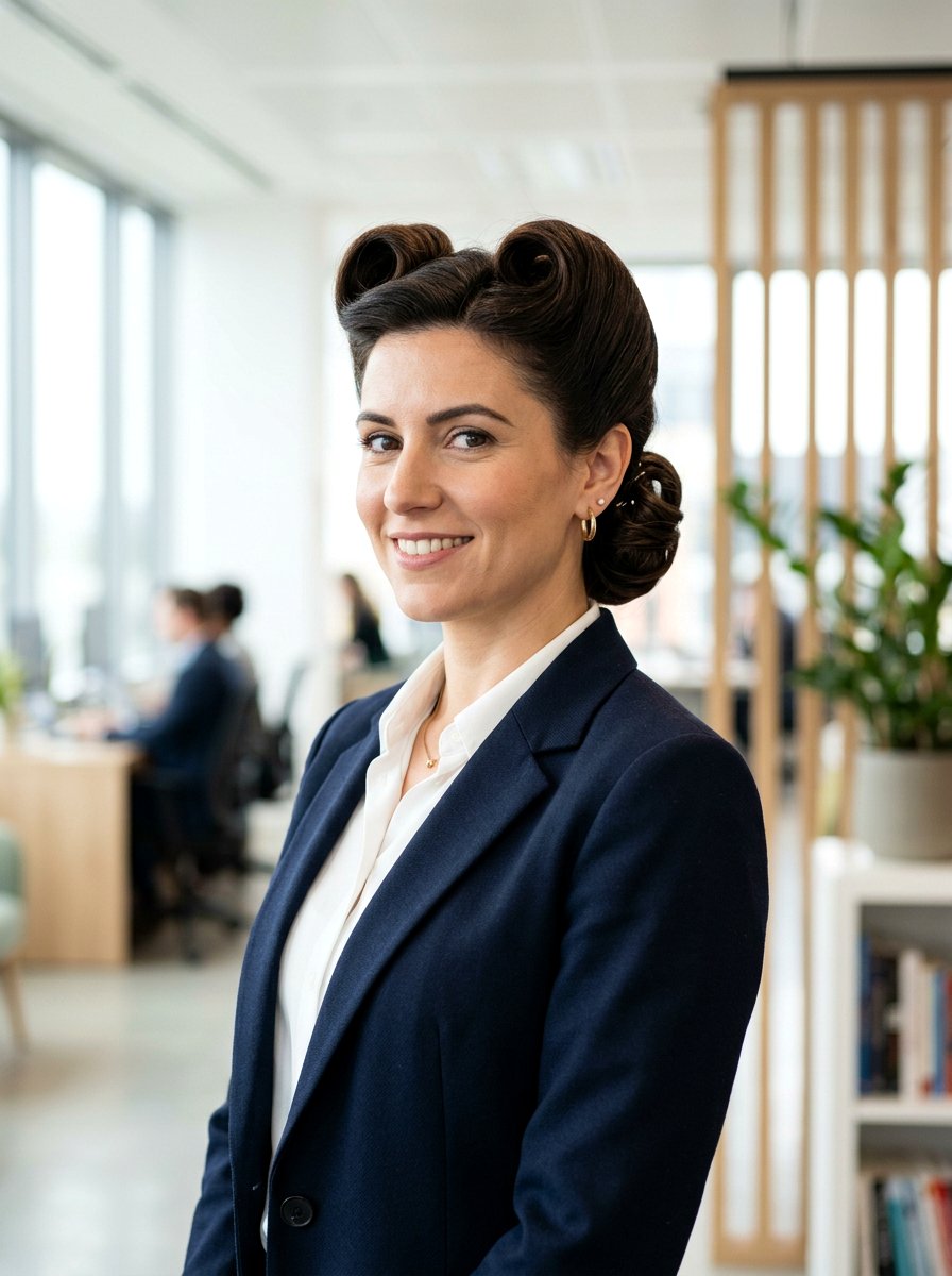 Victory Rolls With Low Bun - 20 victory rolls for long hair - 20 victory rolls for long hair