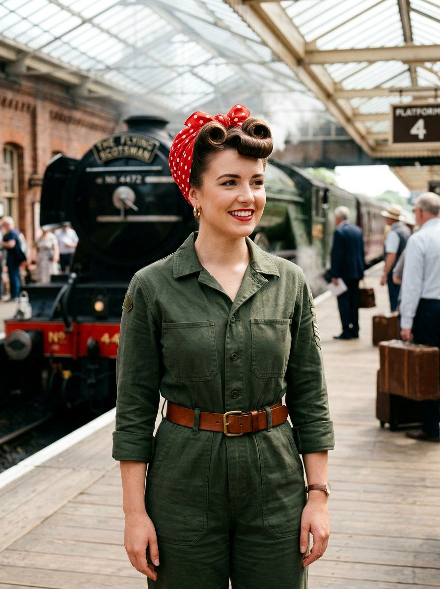 Victory Rolls With Scarf Wrap - 20 victory rolls for long hair - 20 victory rolls for long hair