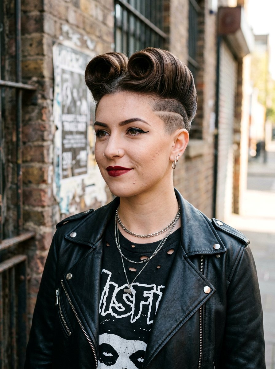 Victory Rolls With Undercut Or Shaved Side - 20 vintage victory rolls hairstyle - 20 vintage victory rolls hairstyle