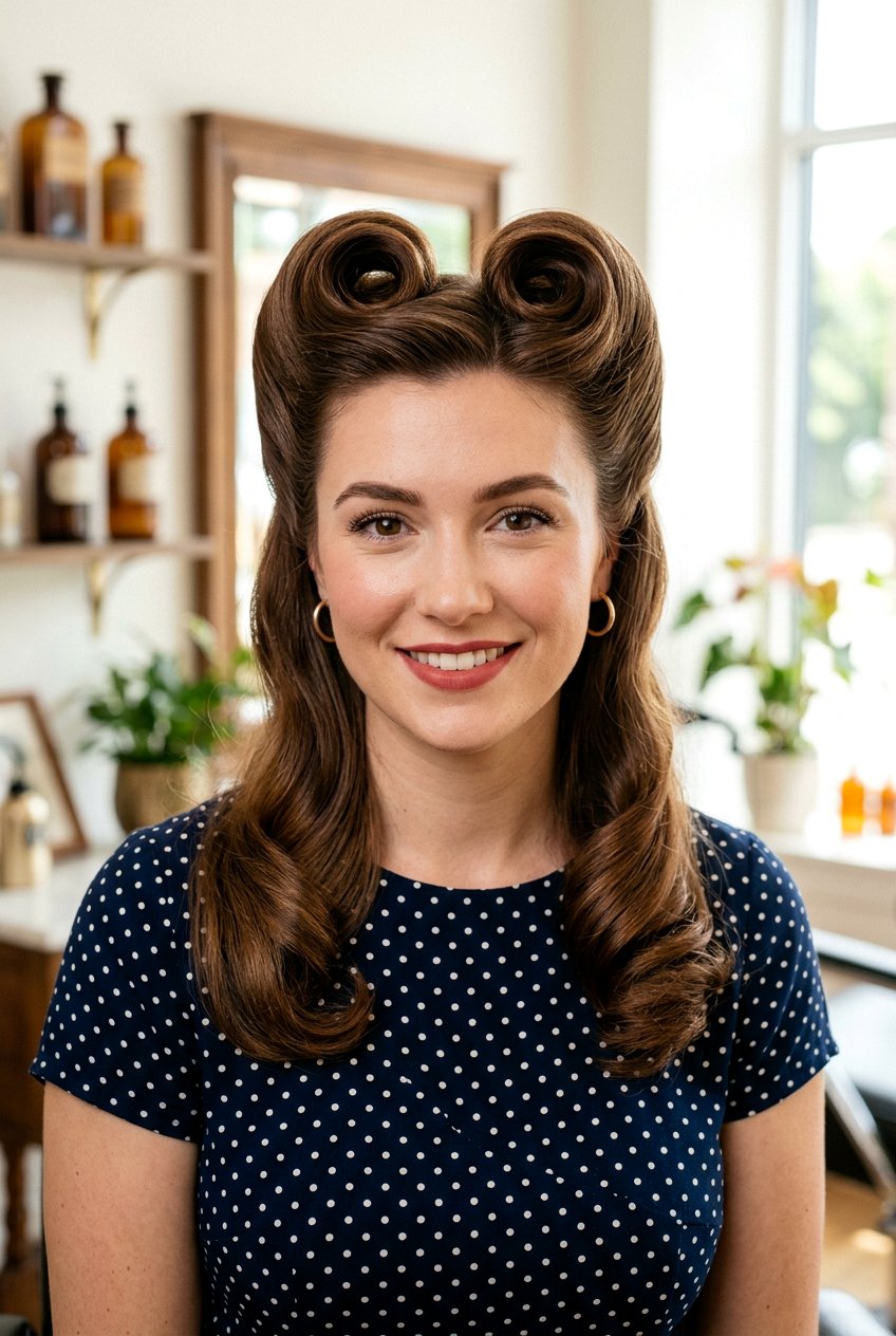 Victory Rolls - 20 1950s pin up hairstyles - 20 1950s pin up hairstyles