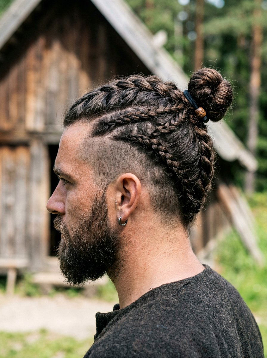 Viking Braid Man Bun Undercut - 20 viking undercut braid men - 20 viking undercut braid men