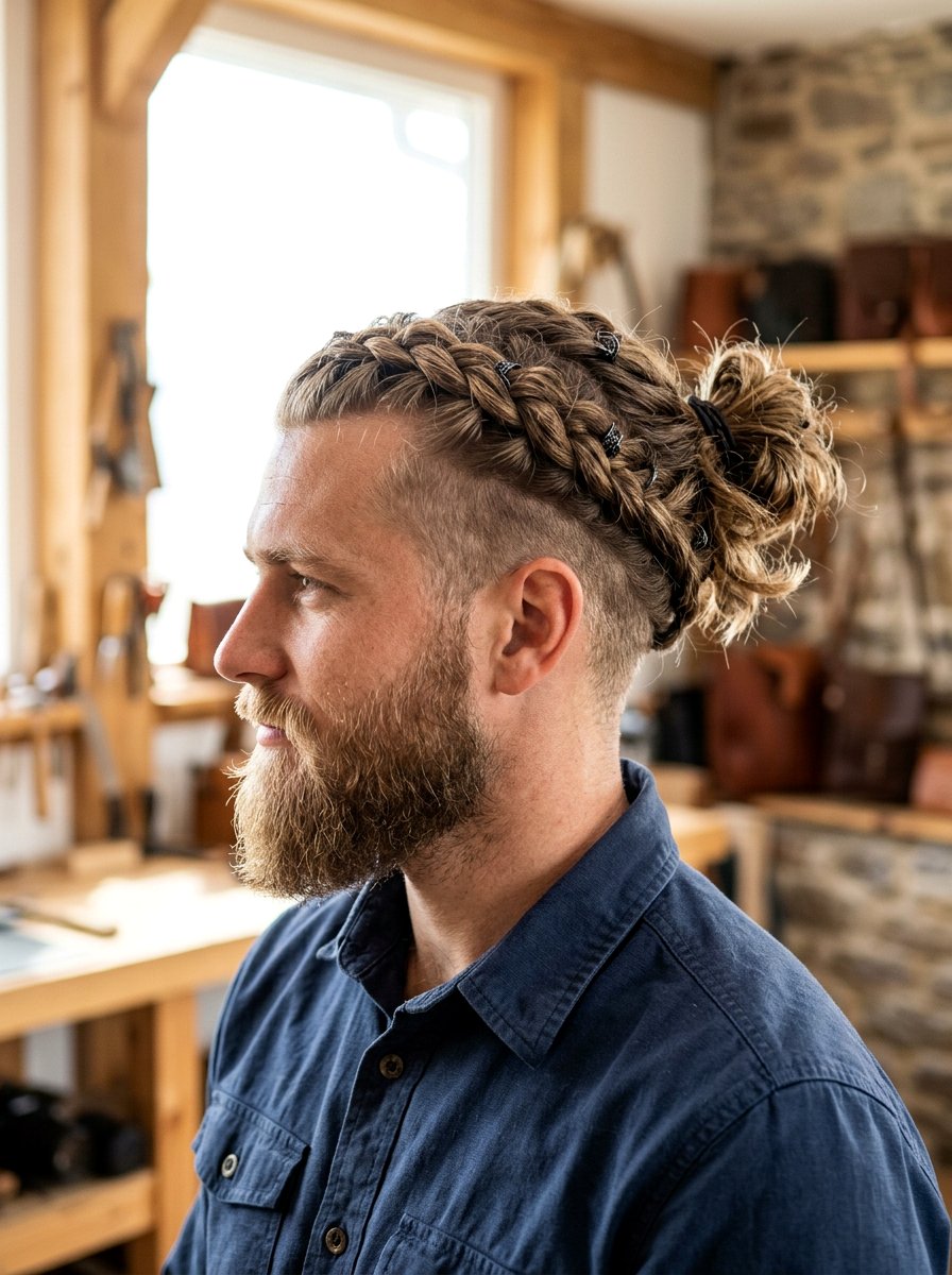 Viking Braids With Bun - 20 viking braid hairstyles for men - 20 viking braid hairstyles for men