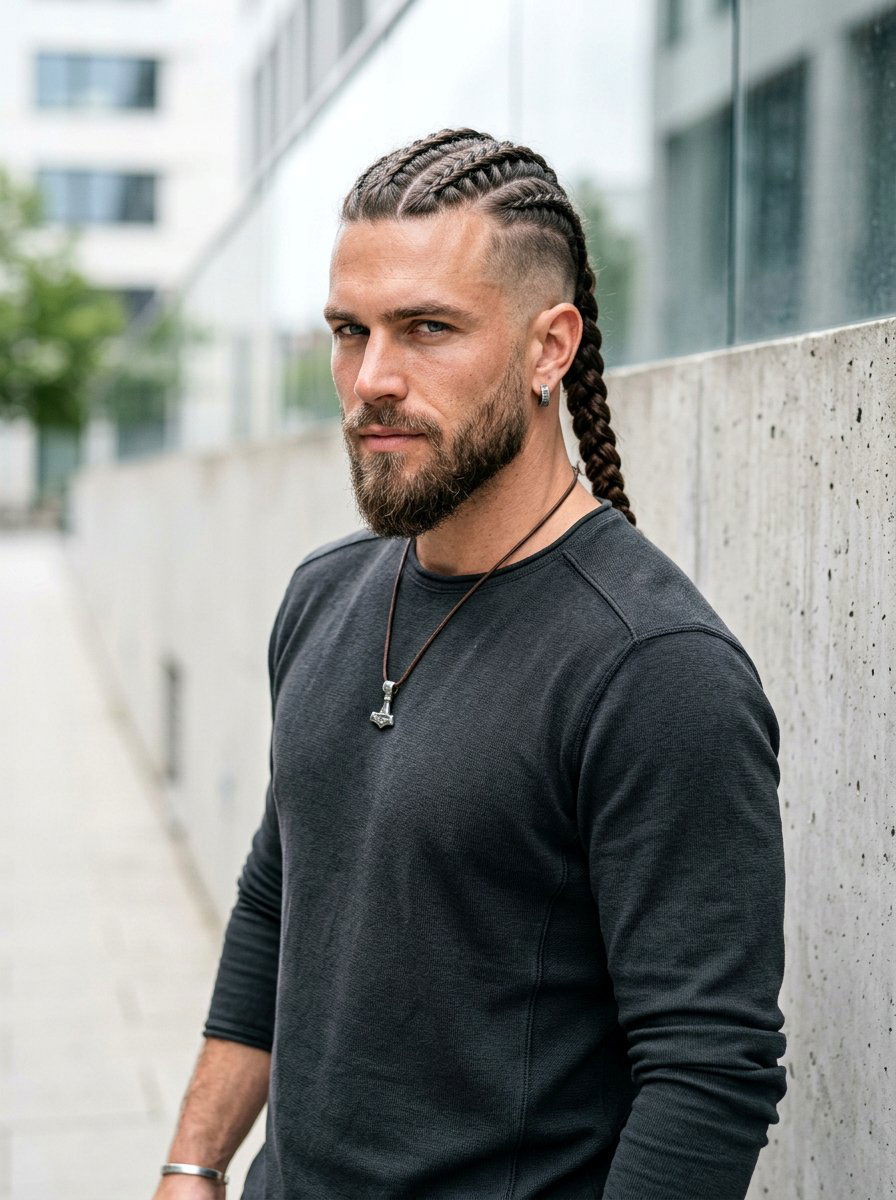 Viking Undercut Braids - 20 viking braid hairstyles for men - 20 viking braid hairstyles for men