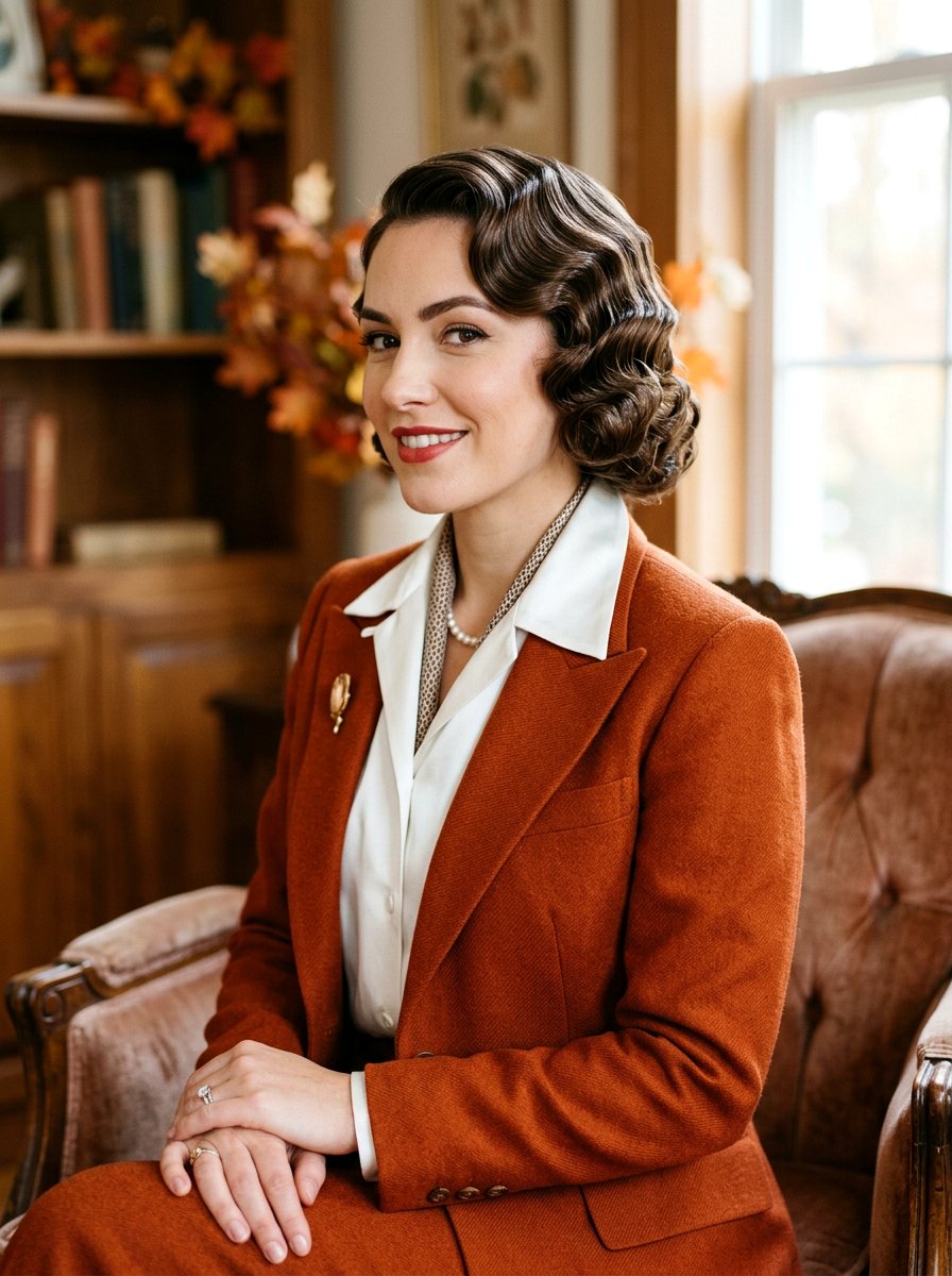 Vintage Finger Waves - 20 cute hairstyle for casual wedding guest - 20 cute hairstyle for casual wedding guest