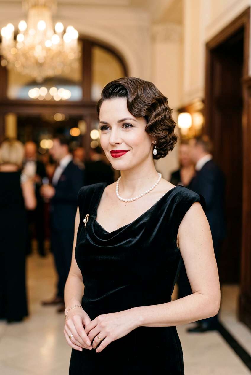 Vintage Finger Waves On Short Hair - 20 party hairstyles for short hair - 20 party hairstyles for short hair