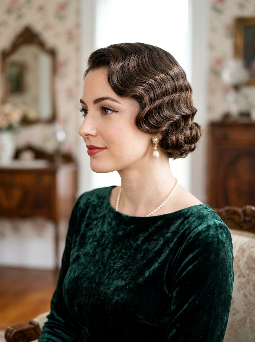 Vintage Finger Waves Short Bob - 20 quick hairstyle for short bob women - 20 quick hairstyle for short bob women