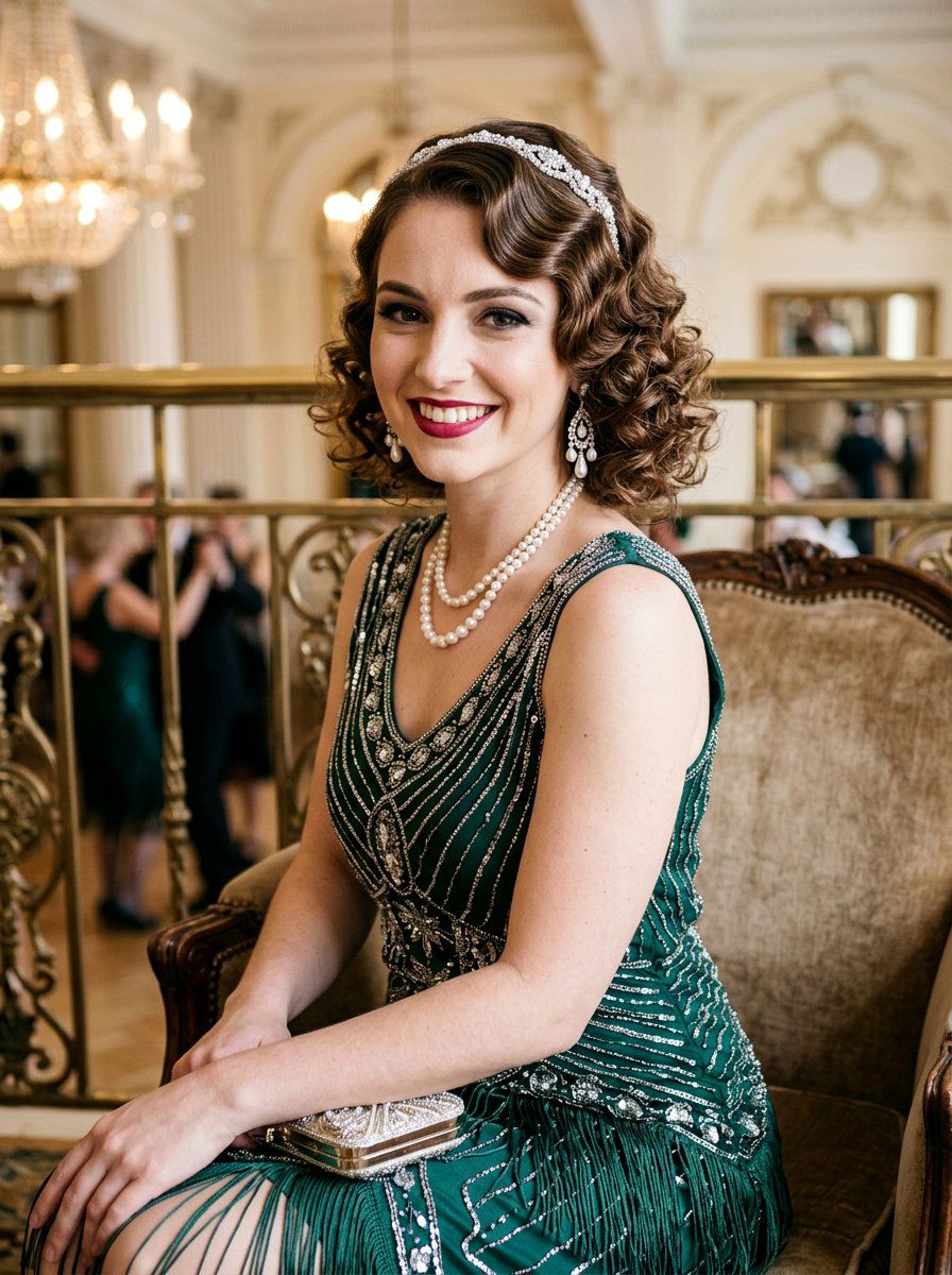 Vintage Finger Waves With Soft Curls - 20 soft glam hairstyle for wedding guest - 20 soft glam hairstyle for wedding guest