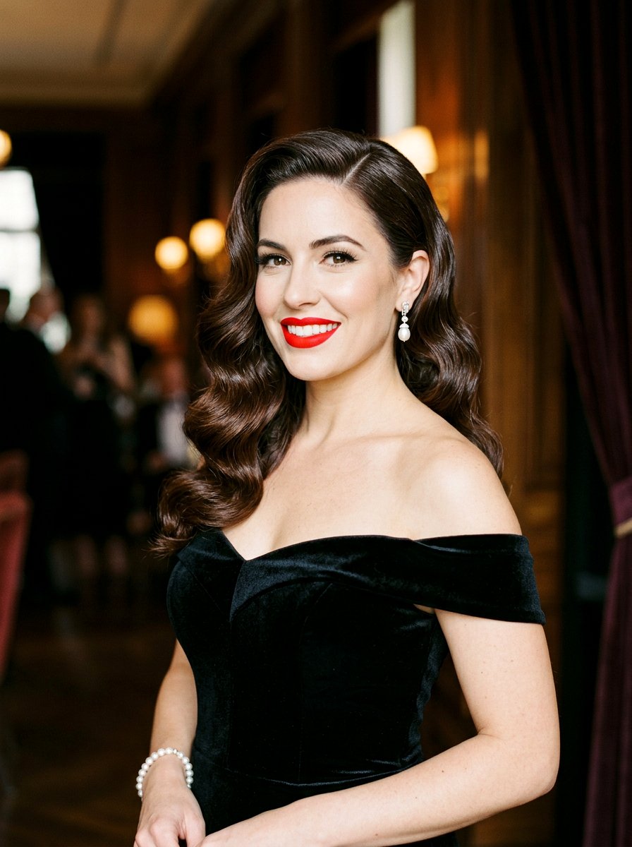 20 Romantic Date Night Hairstyle Ideas With Side Swept Waves