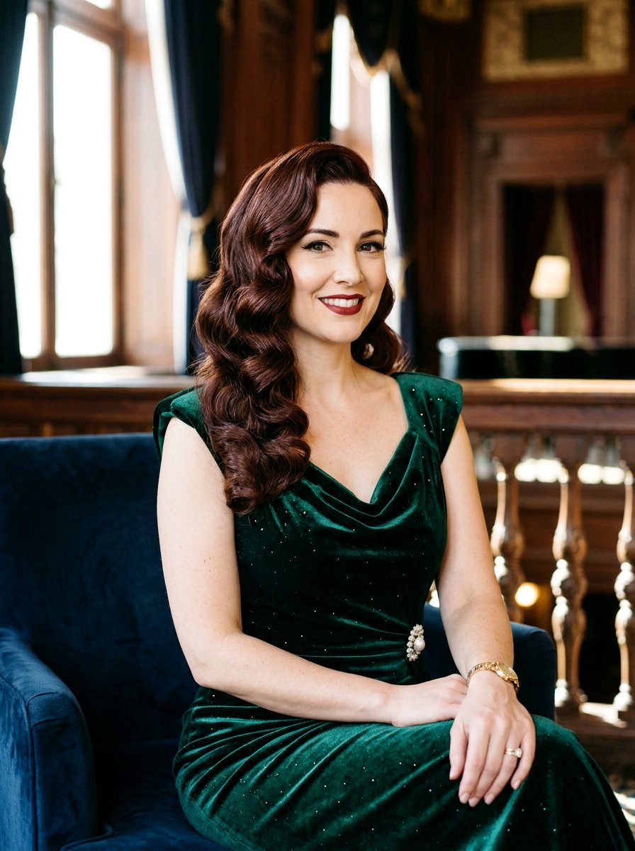 Vintage Hollywood Waves - 20 date night hairstyle for mature women - 20 date night hairstyle for mature women