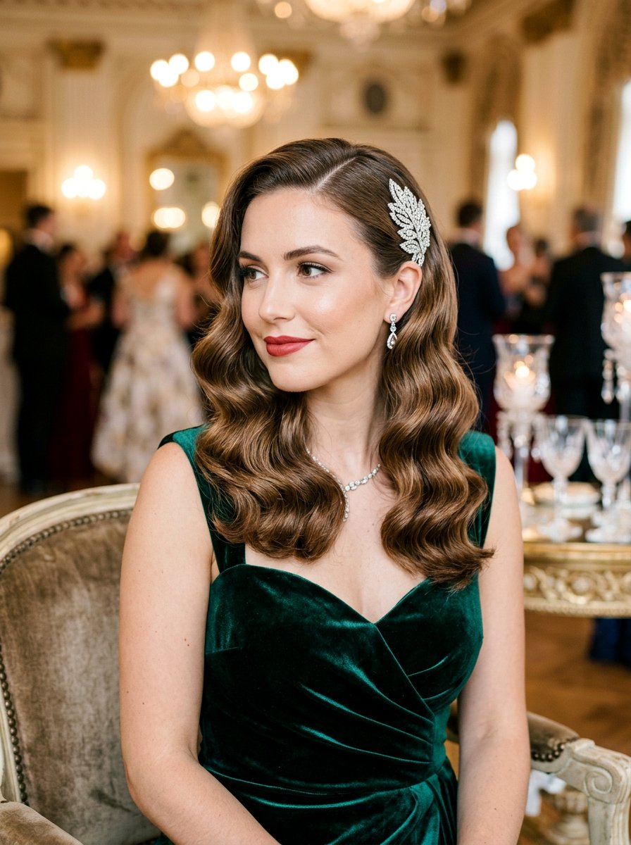 Vintage Hollywood Waves - 20 viral wedding hairstyle ideas - 20 viral wedding hairstyle ideas