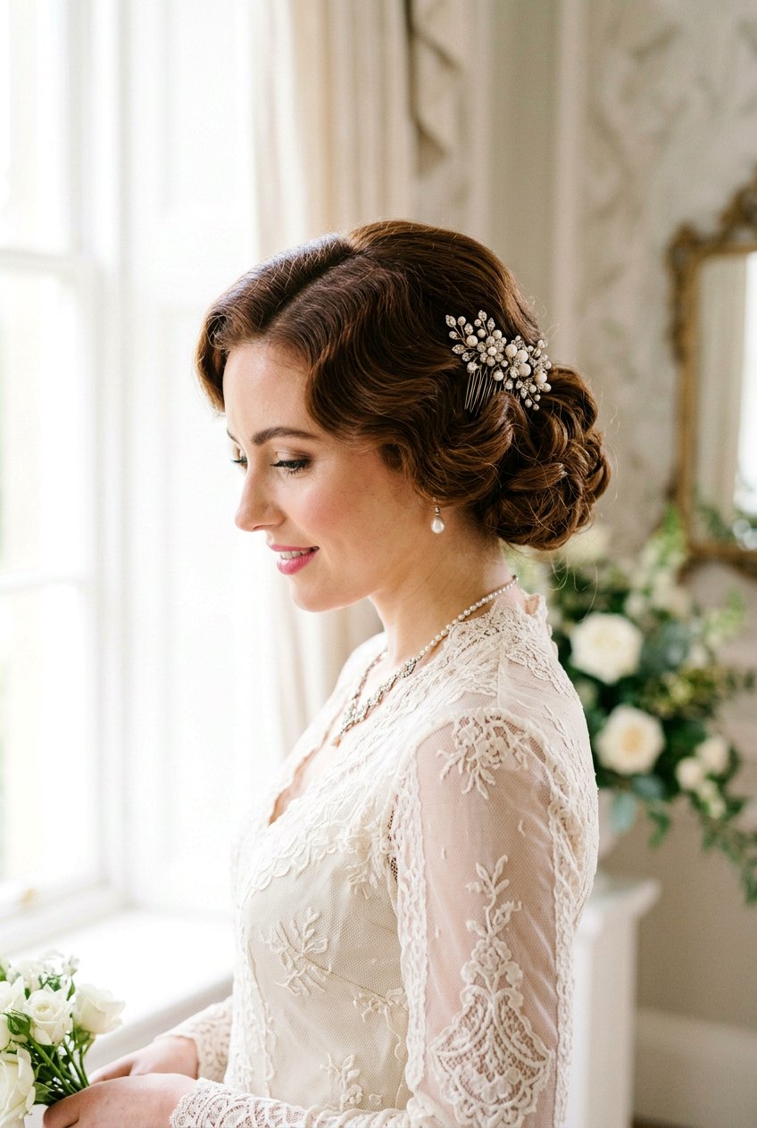Vintage Inspired Bridal Chignon - 20 classic bridal chignon - 20 classic bridal chignon