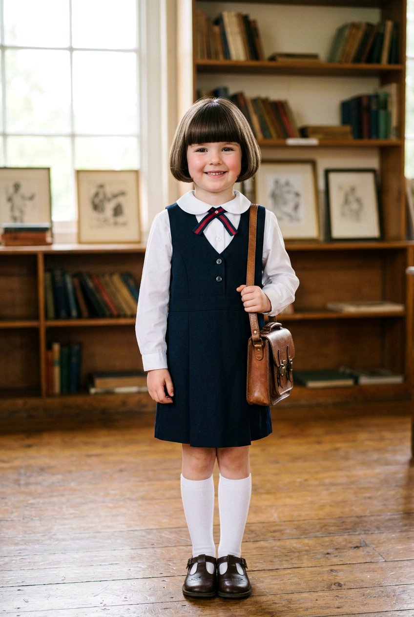 Vintage Inspired Pageboy Bob - 20 school bob for little girls - 20 school bob for little girls
