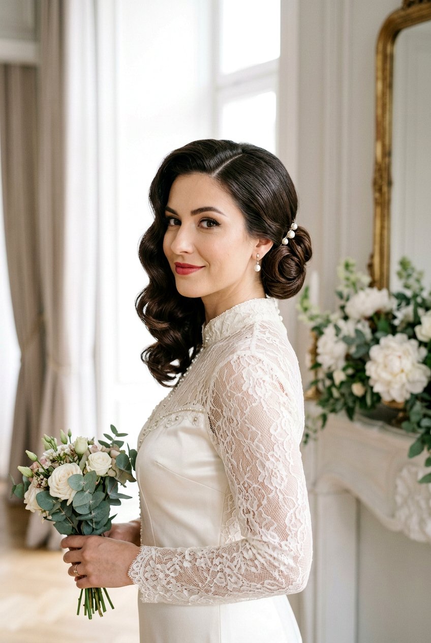 Vintage Inspired Side Bun - 20 formal side bun hairstyles - 20 formal side bun hairstyles