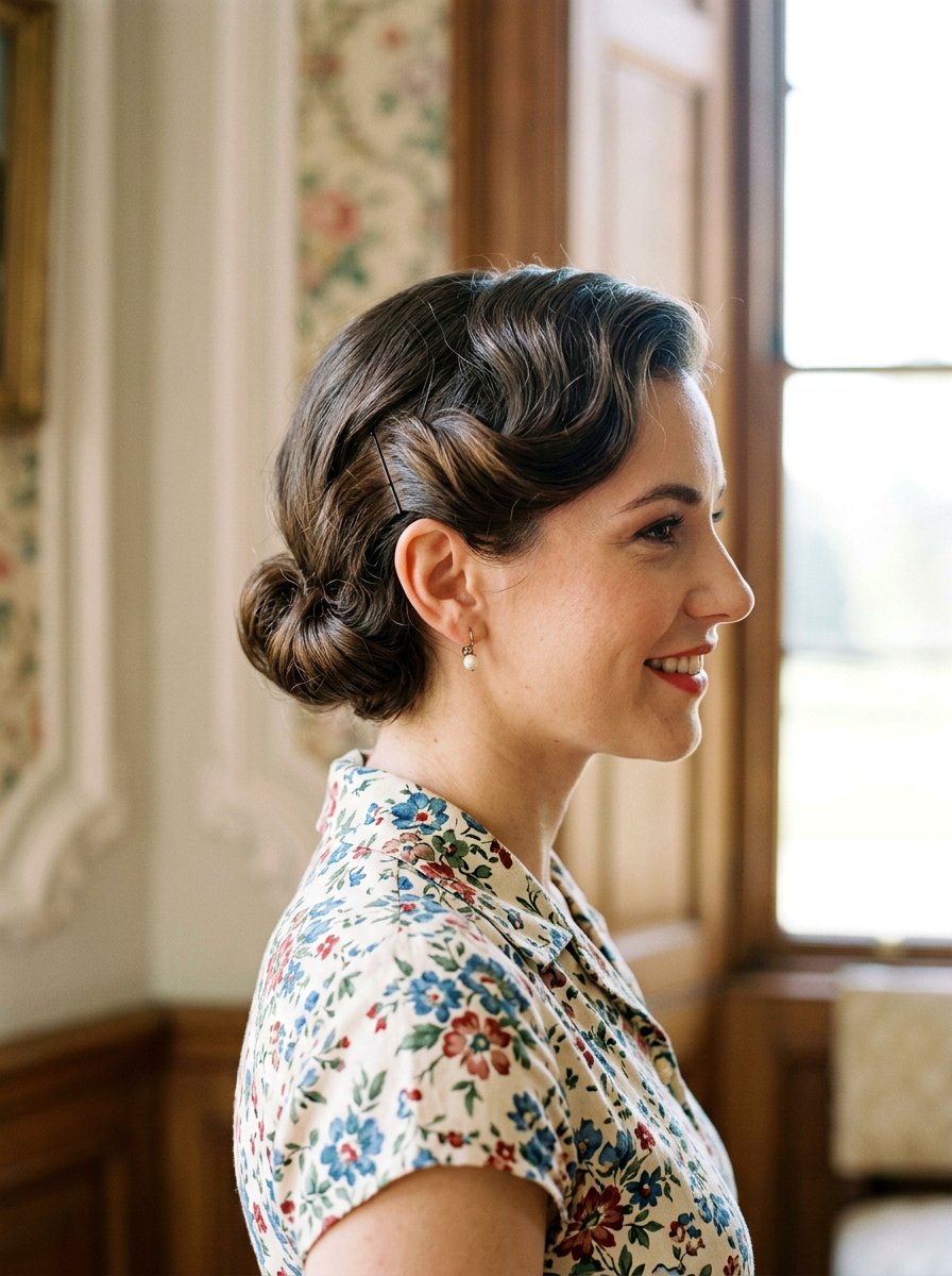 Vintage Inspired Updo For Short Hair - 20 short updo hairstyle for older women - 20 short updo hairstyle for older women