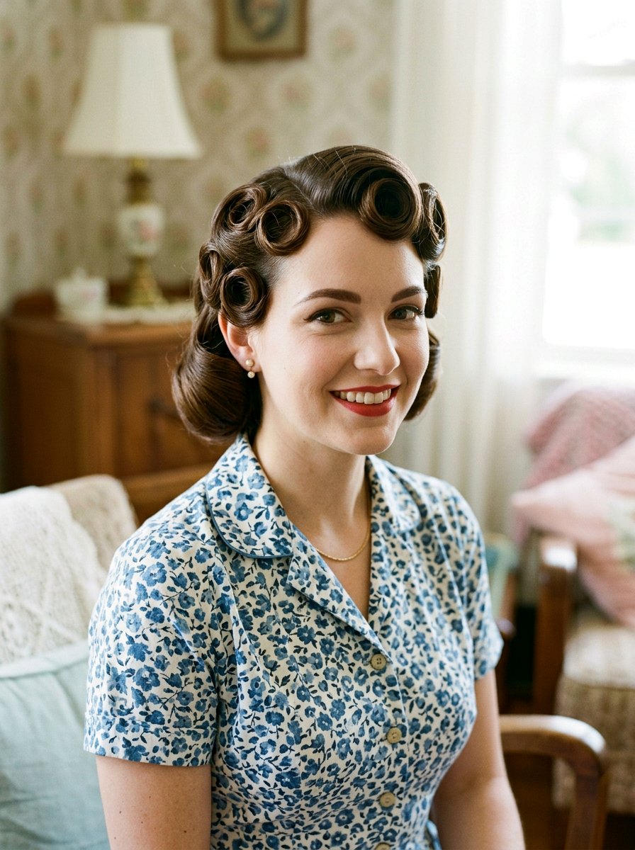 Vintage Pin Curls - 20 classy hairstyle ideas for women - 20 classy hairstyle ideas for women