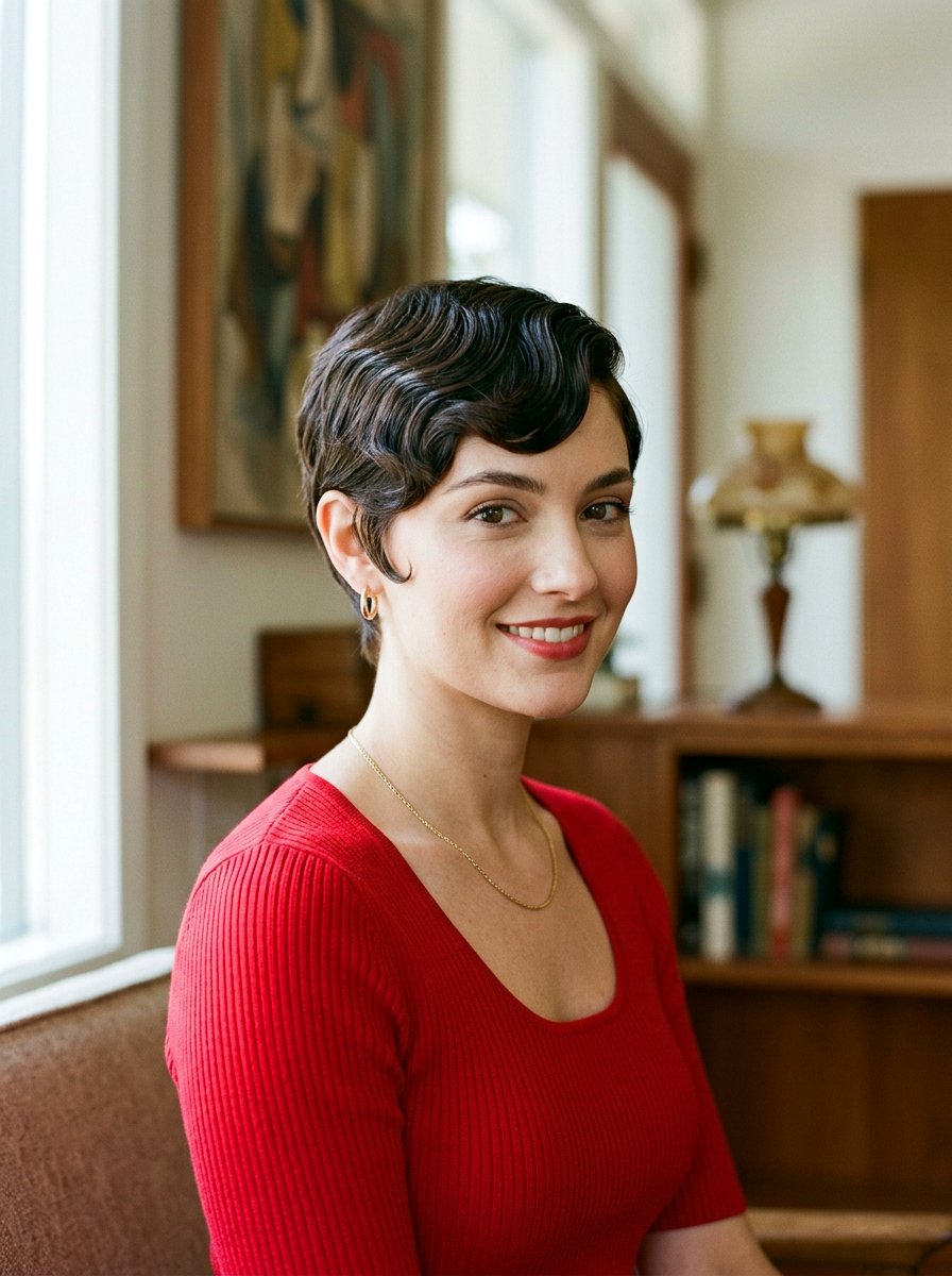 Vintage Pixie Haircut With Finger Wave Fringe - 20 elegant pixie haircut with fringe - 20 elegant pixie haircut with fringe