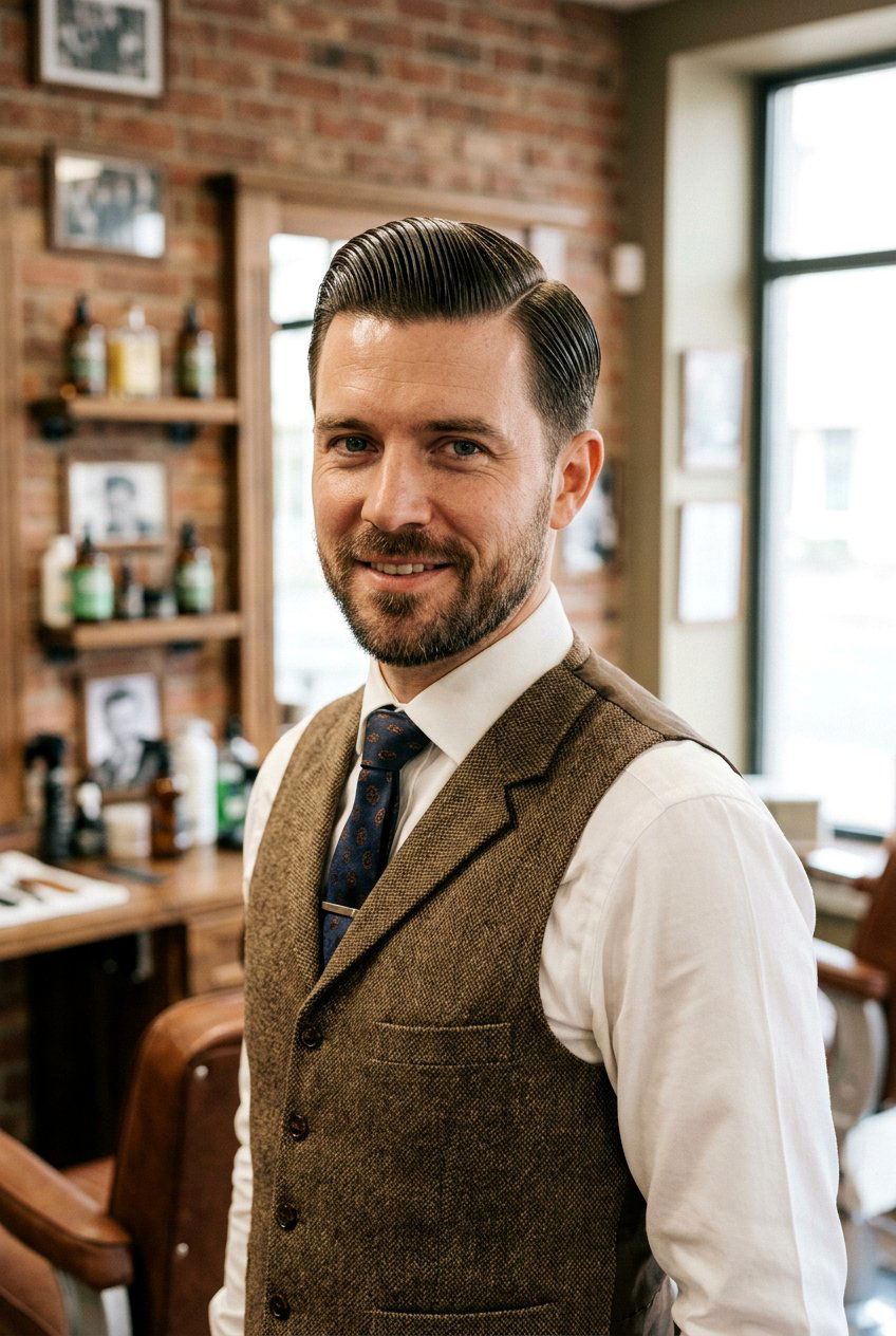 Vintage Side Part Haircut - 20 men polished side part haircut - 20 men polished side part haircut