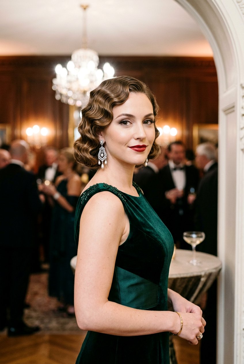 Vintage Wave Bob - 20 wedding guest bob hairstyle - 20 wedding guest bob hairstyle