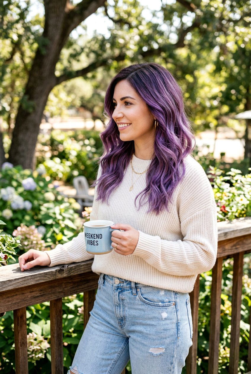 Violet Balayage With Shadow Root - 20 violet balayage hair color - 20 violet balayage hair color