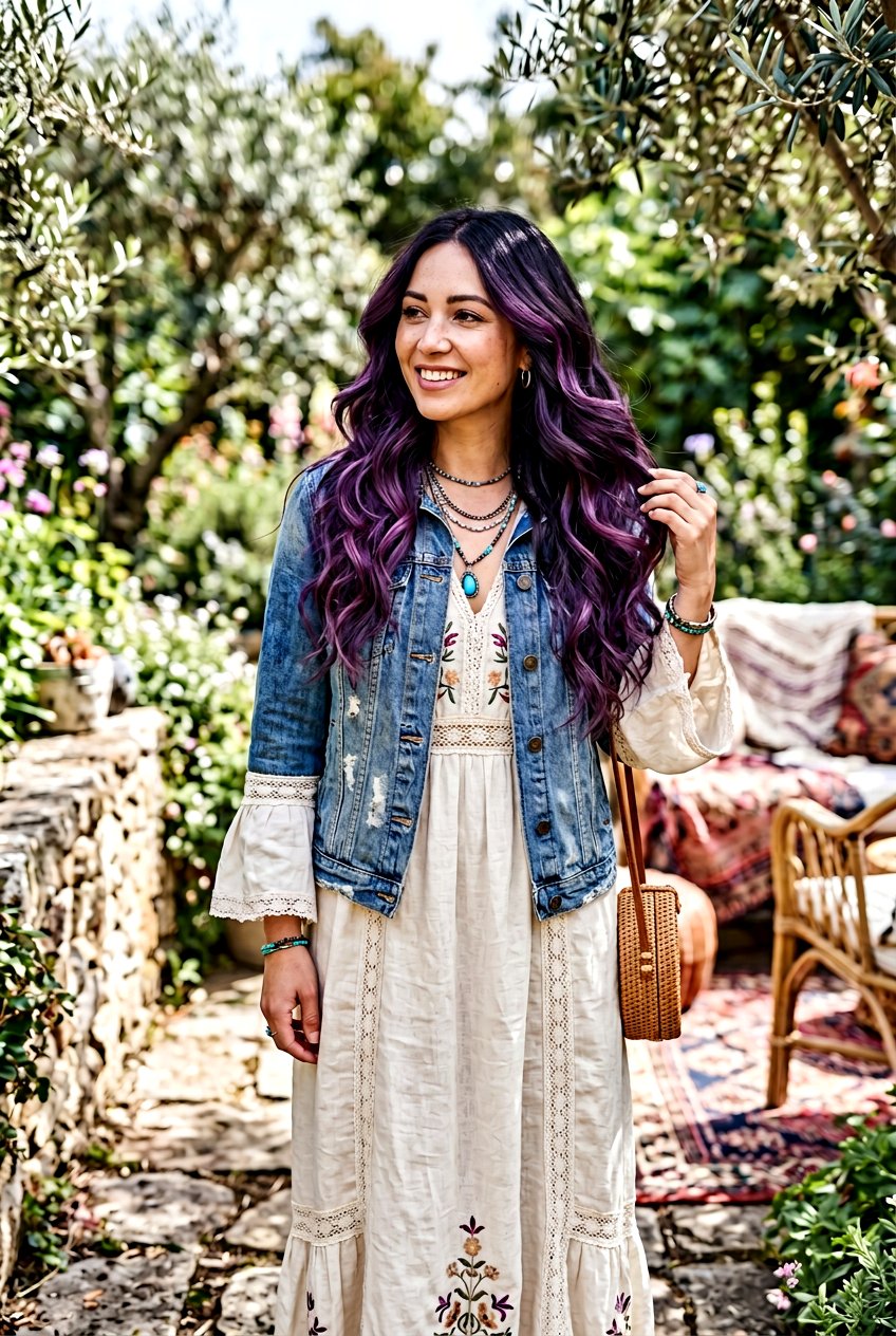 Violet Black Balayage on Dark Hair - 20 violet black hair color - 20 violet black hair color