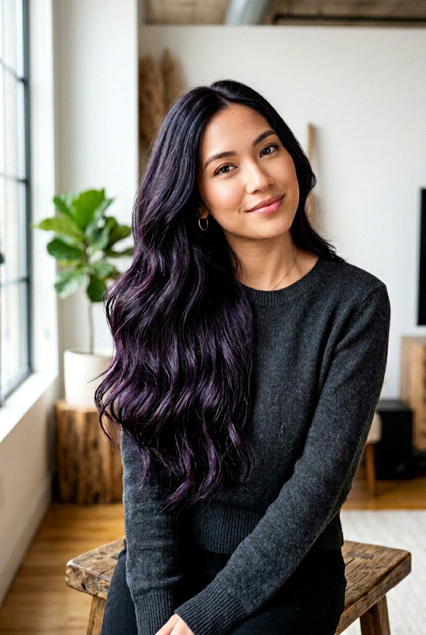 Violet Black Hair Color - 20 hair color ideas for cool undertones - 20 hair color ideas for cool undertones