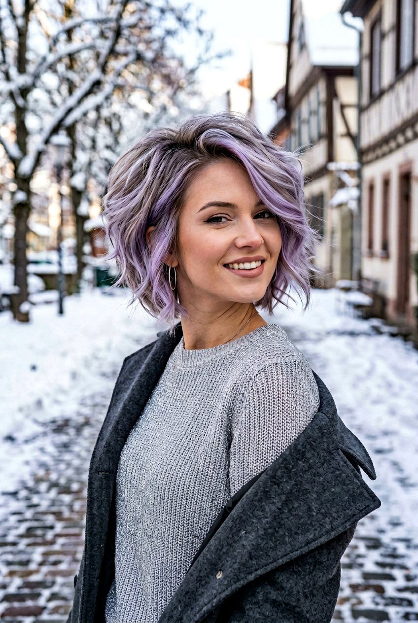 Violet Blonde Babylights On Stacked Bob - 20 blonde babylights for fine hair women - 20 blonde babylights for fine hair women