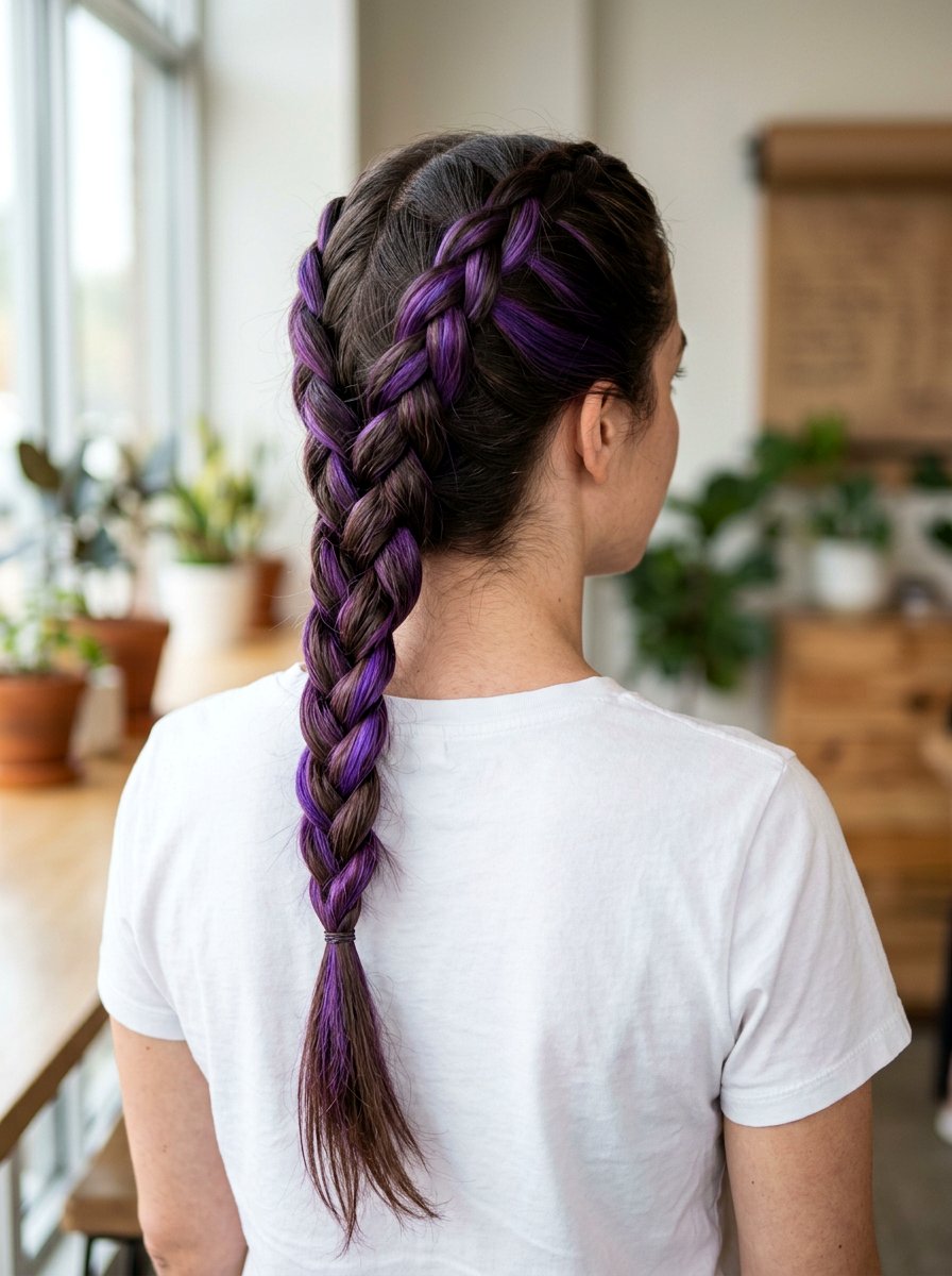Violet Peekaboo Highlights In Braids - 20 violet peekaboo highlights - 20 violet peekaboo highlights