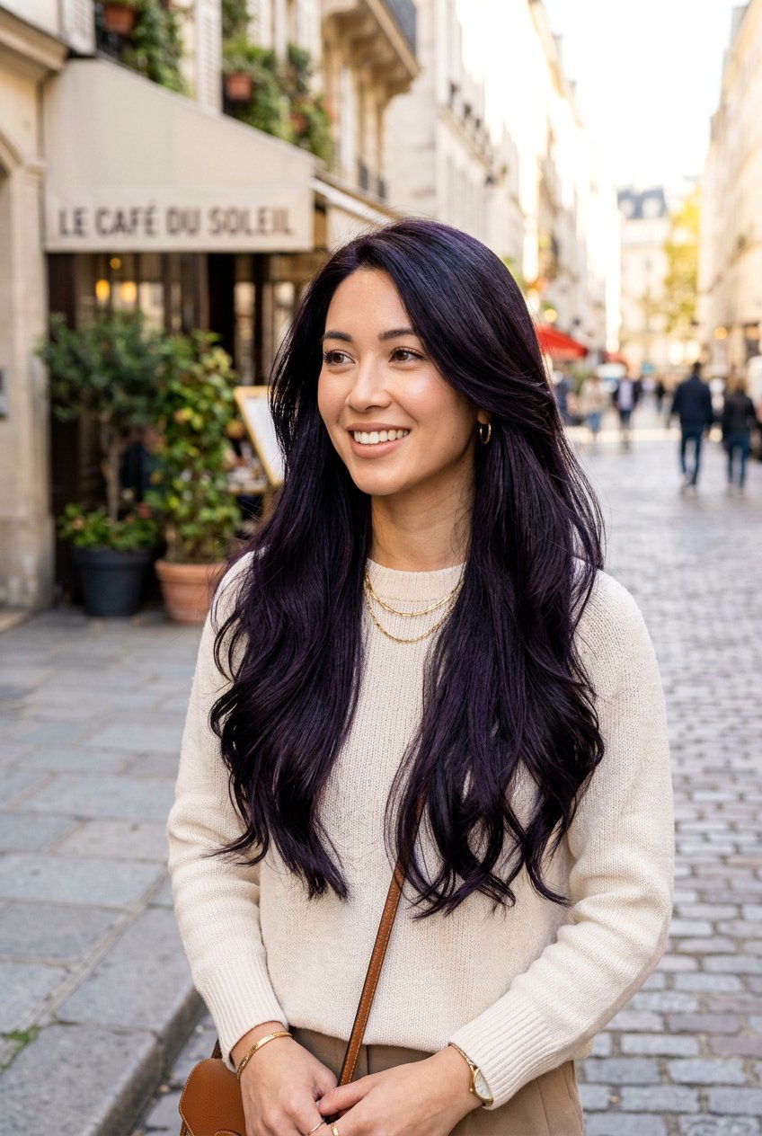 Violet Tinted Black Hair Color - 20 violet black hair color - 20 violet black hair color